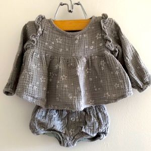 Rylee + cru 0-3 mo 2 piece set 100% cotton